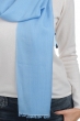 Cashmere & Zijde accessoires sjaals scarva azuur blauw 170x25cm